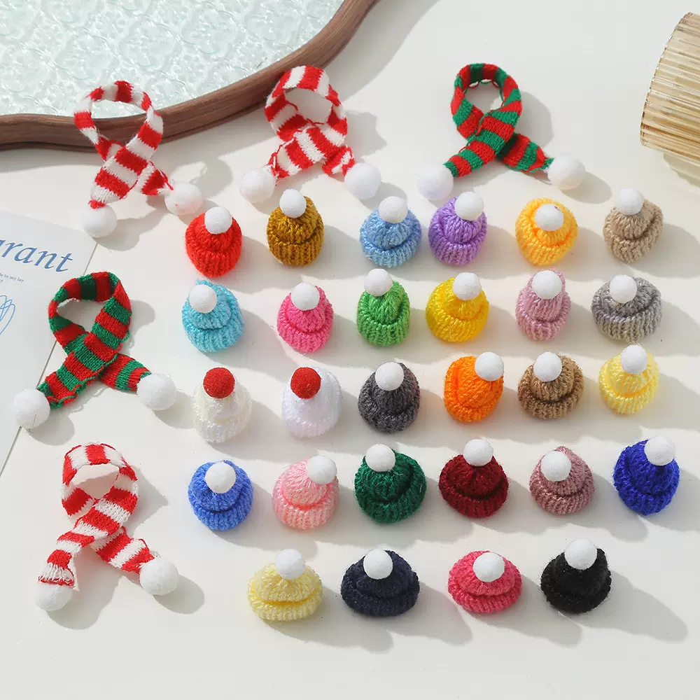 厂家直销迷你针织小帽子饰品 DIY手偶玩具配饰毛线帽装饰帽子批发