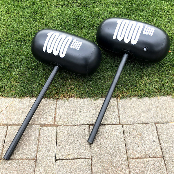 Big interactive cartoon hammer