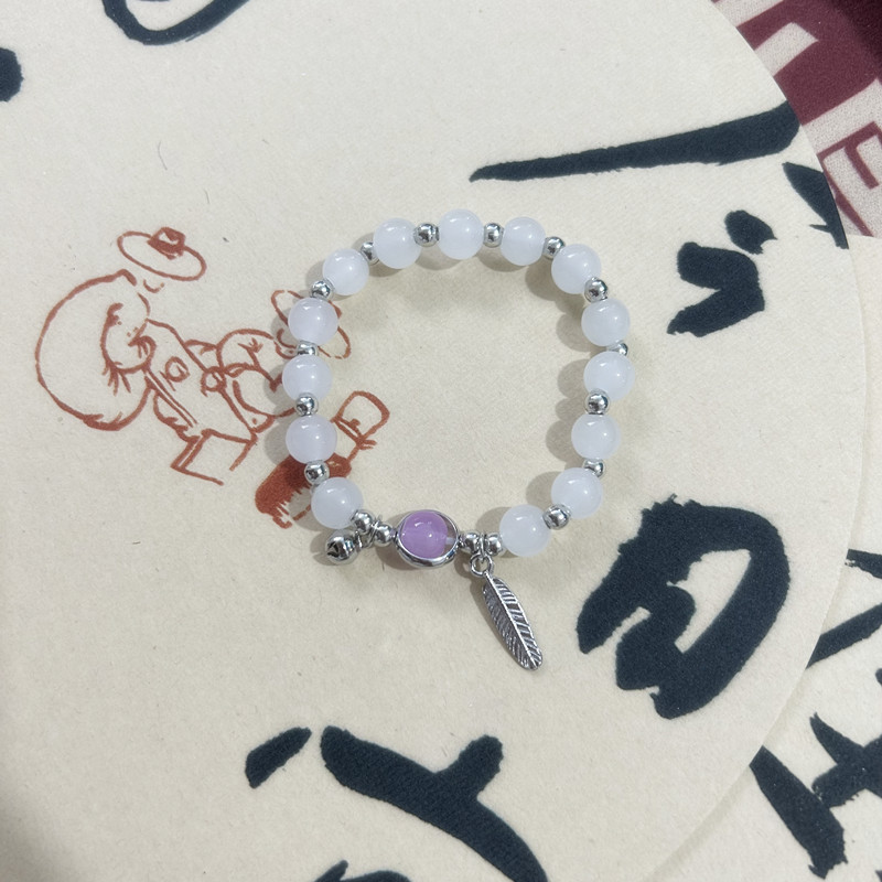 新しい中国風の古代スタイルのビーズ弾性ロープブレスレット甘い女の子ガラスビーズブレスレットナイトマーケットの屋台卸売ハンドアクセサリー|undefined