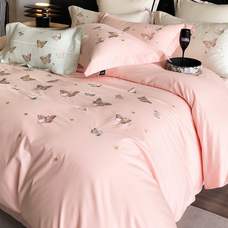 Otoño y invierno A clase espesa bordada algodón de lana larga molida cuatro piezas de algodón puro sábanas de algodón de tres piezas de tela doméstica 4