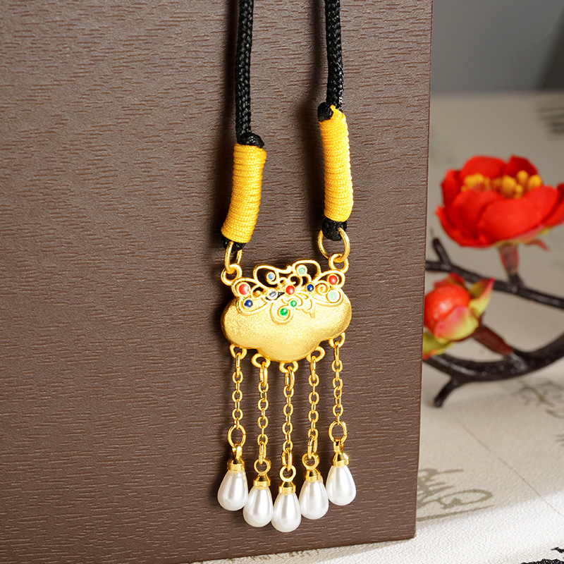 Bolsa de Shajinfu Ruyi collar de bloqueo estilo alto estilo chino Yiwu accesorios nuevos productos transfronterizos al por mayor