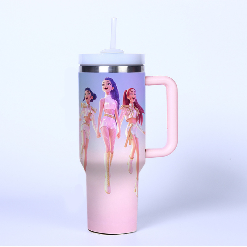 跨境汽车杯K-POP 猎豹女团Huntrix 40oz Rumi  Mira  Zoey 冰霸杯|undefined