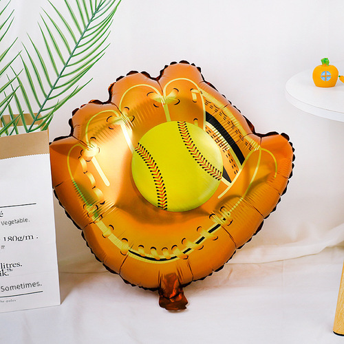 World Cup black and white football rugby aluminum foil balloons sports meet children birthday party decoration and arrangement balloons