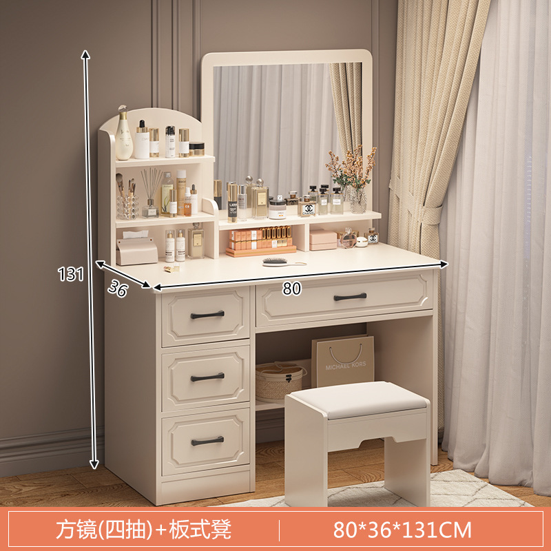 Tocador de estilo europeo Dormitorio moderno y simple celebridad de Internet estilo ins pequeño apartamento hogar pequeño mesa de maquillaje junto a la cama de alta gama