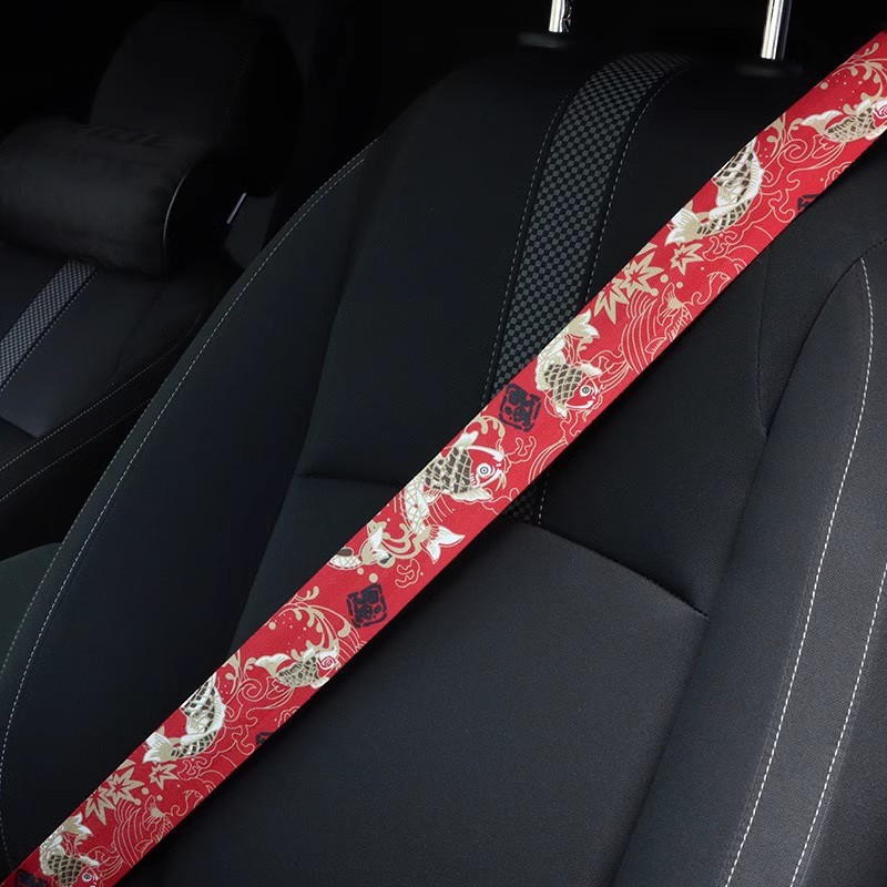 Car modification belt and wind carp seat safety belt 4.8cm wide color modification belt woven