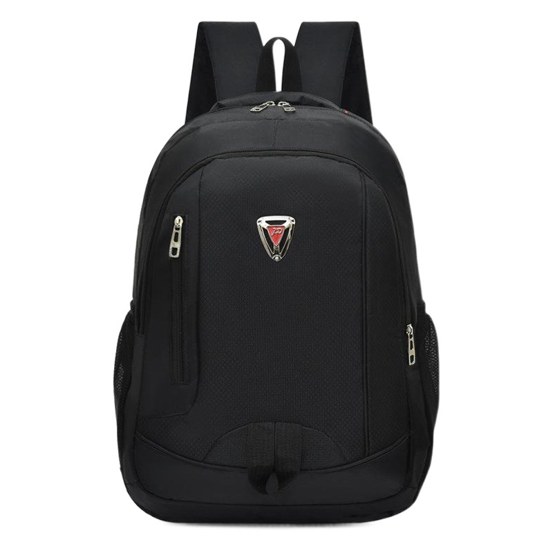 Mochila negra sencilla y elegante para hombre, ideal para ir al trabajo, regalos de agencias de viajes, impresión de logotipo de empresa, mochila de gran capacidad.