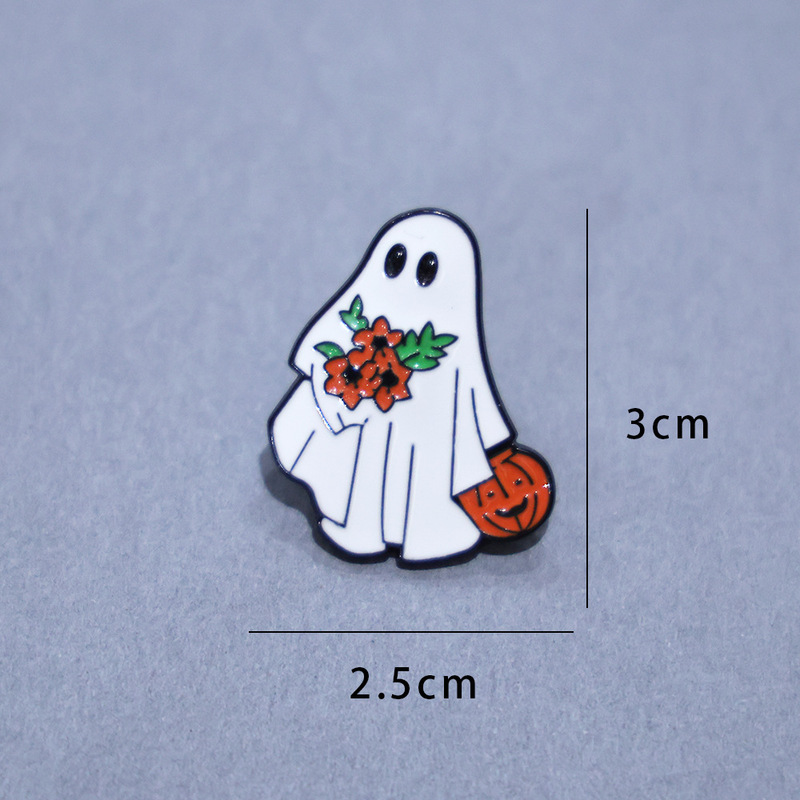 刀の幽霊のブローチのハロウィンの祝日の胸の花の服を持って針の個性の鬼の顔の胸の章の小さい幽霊のバッジをつけて卸売りします。|undefined