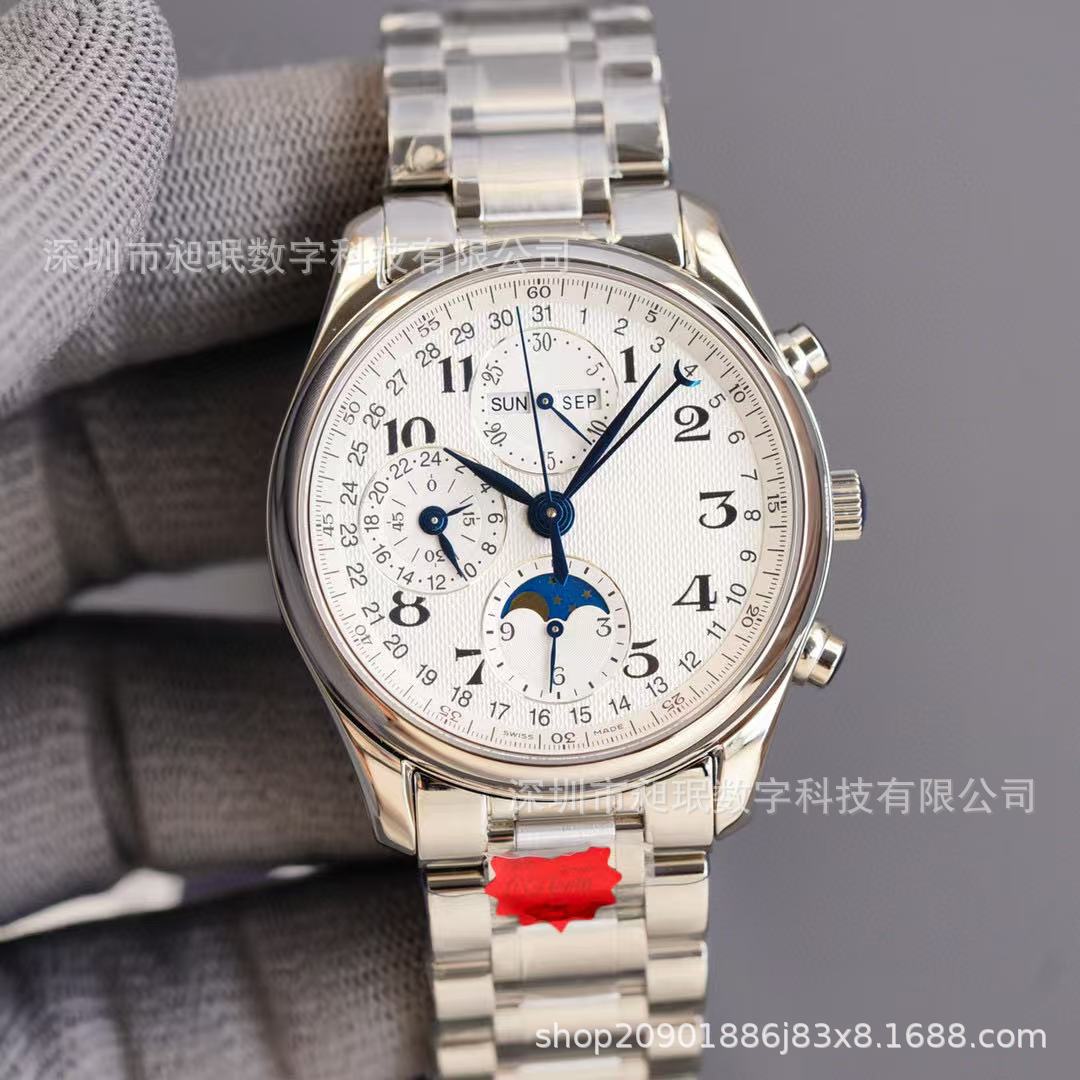 跨境代发GS名匠八针月相多功能手表站西名匠男士商务全自动机械表