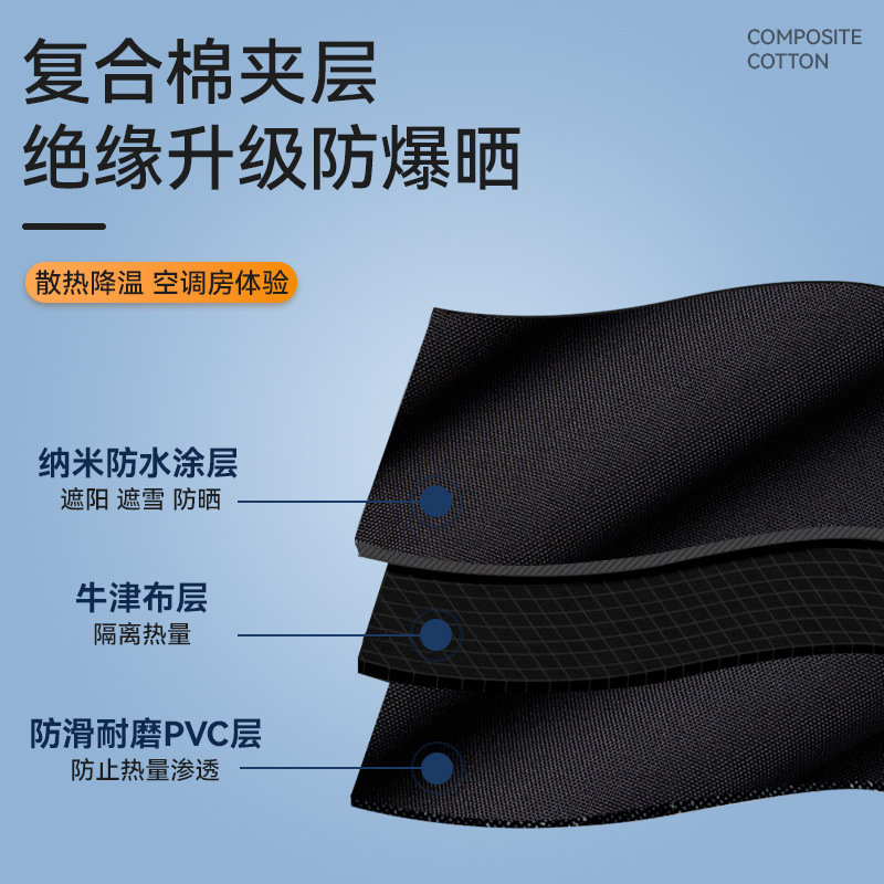 Parasol para parabrisas delantero de coche, de tela Oxford, con protección solar magnética, aislamiento térmico, anticongelante, diseño de diamantes, protector de nieve engrosado.