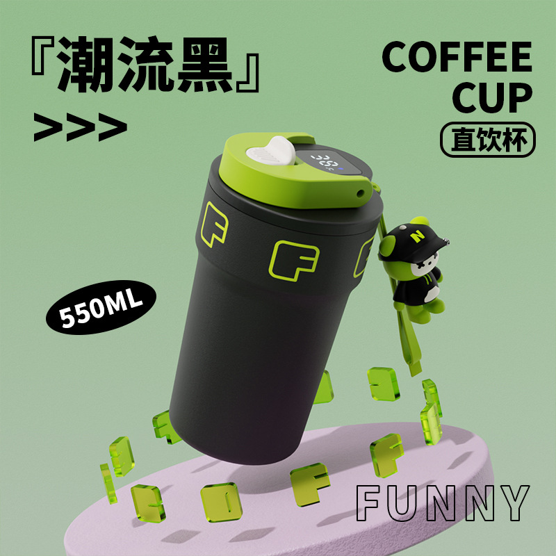Nuevo taza de café de muñeca de doble bebida 316L taza de acero inoxidable de alto valor facial para niños y niñas tazas de agua al aire libre