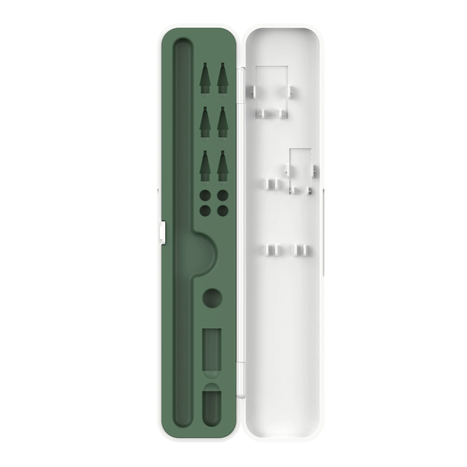 Apple Pencil Storage Case (Apple Pencil 1/2) — Multi‑Function Pen Box, Lilac & Dark Night Green