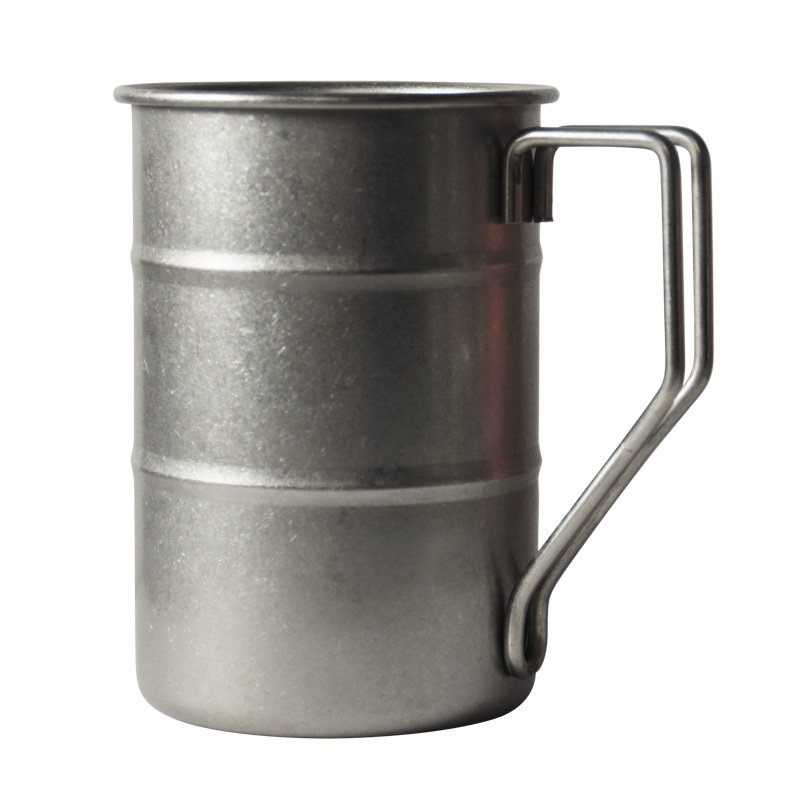 304 taza de acero inoxidable al aire libre creativo taza de camping Morandi color conveniente taza de agua barbacoa camping taza de comedor