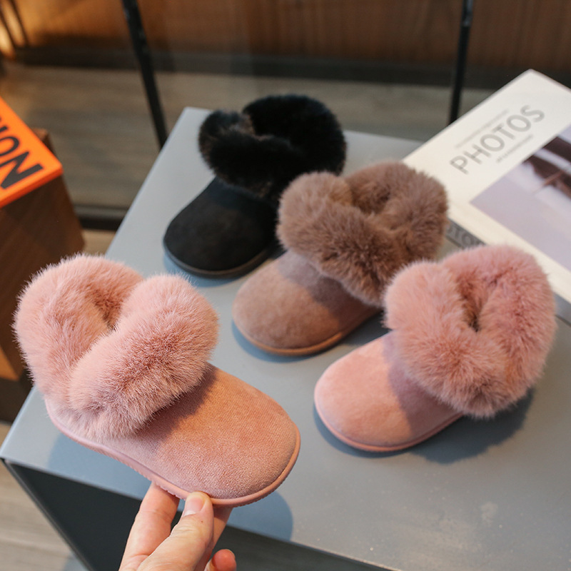 Kinderschneestiefel 2023 Winter Neue Mode Herren- und Damenbabys 0-3 Jahre alt Plüsch verdickte warme weiche Sohle_voghion.com