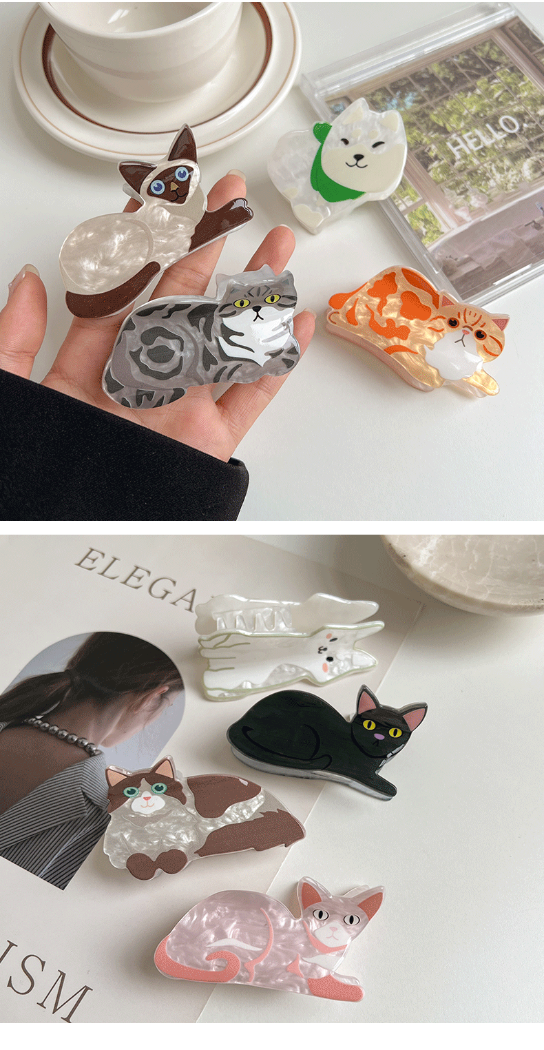 40g Weight Hair Claws Hair Accessories Type 1 Piece Quantity Daily, Street Occasion Acrylic Material Animal Pattern All Seasons Season Women's Gender Stoving Varnish Design Cute Style Cute Women's Animal Acrylic Stoving Varnish Hair Claws
