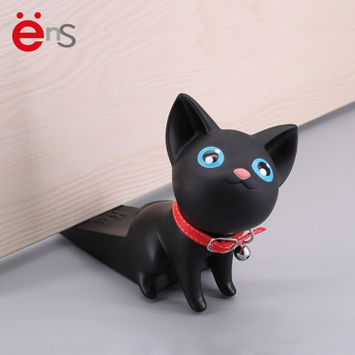Door Handle Hole-Free Cute Animal Cat Door Stop Anti-Collision Mat Door Adhesive Door Top Barrier Door Stop Anti-Collision Device for Children