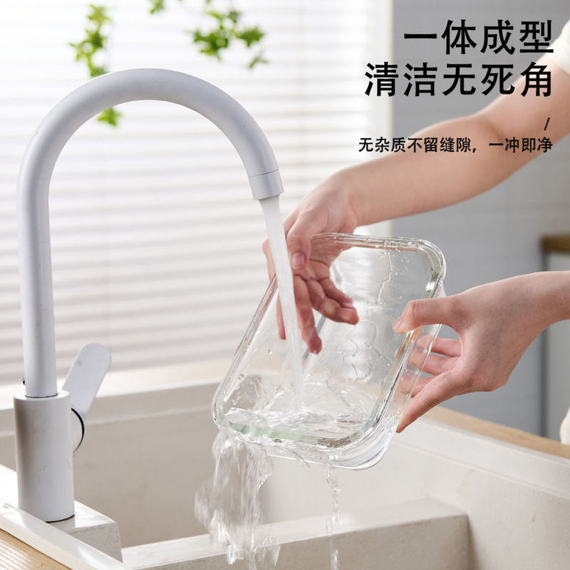 米色奶油风高硼硅玻璃饭盒微波炉加热透明分格密封耐热玻璃保鲜盒|undefined