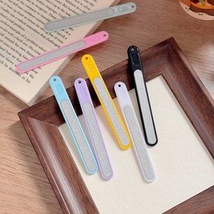 Macaron Color Stainless Steel Nail File Polishing Mini Chain Grinding Strip File Manicure Tool Nail Rubbing Strip File