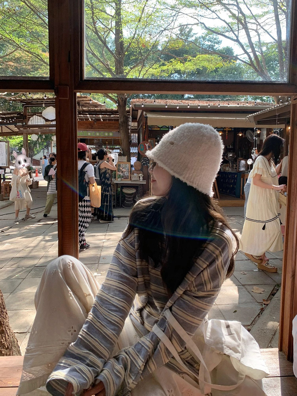美式复古条纹罩衫松弛感t恤女2025夏季新款慵懒撞色防晒长袖上衣|undefined