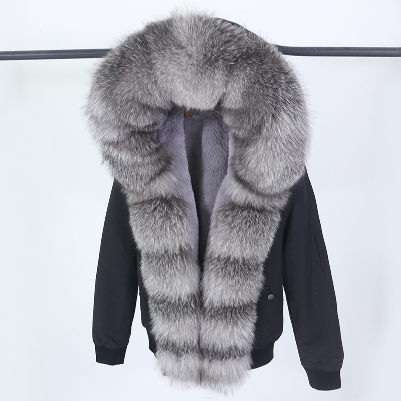 2025 New Parka with Thickened Faux Fur Lining, Detachable Real Fox Fur Large Fur Collar Jacket, Fur Coat 2025 New Parka with Thickened Faux Fur Lining, Detachable Real Fox Fur Large Fur Collar Jacket, Fur Coat