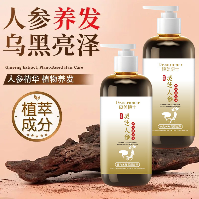 Dr. Shuomei ganoderma ginseng champú jengibre polygon root extracto de hierba limpia y control de aceite fabricante de champú