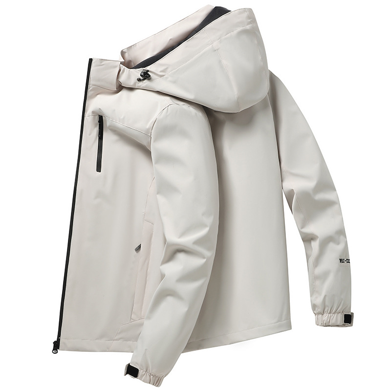 2022 nueva primavera y otoño chaqueta de los hombres encapuchados jóvenes de mediana edad casual capucha moda chaqueta delgada chaqueta al por mayor