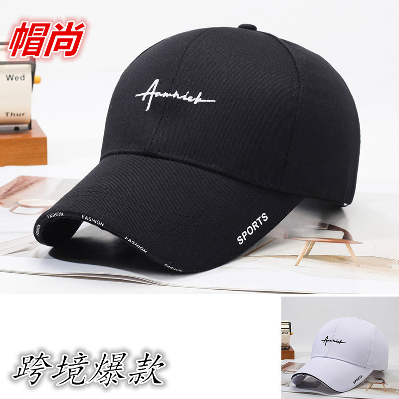 网红风新款棒球帽春秋季休闲字母遮阳鸭舌帽青年男女学生情侣帽子