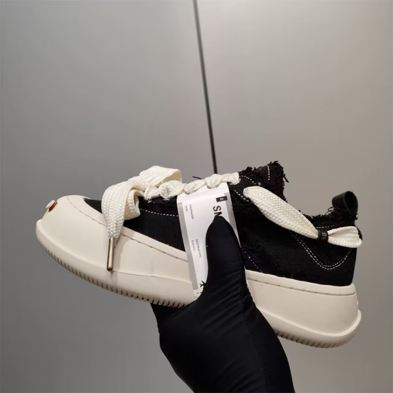 Open mouthed big head shoes for women 2023 casual thick soled canvas shoes all match couple beggar shoes_voghion.com