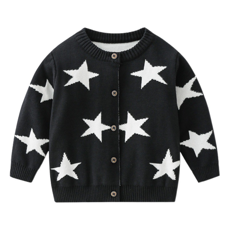 ins baby Autumn knitted cardigan baby sweater coat spring and autumn baby boys' sweater