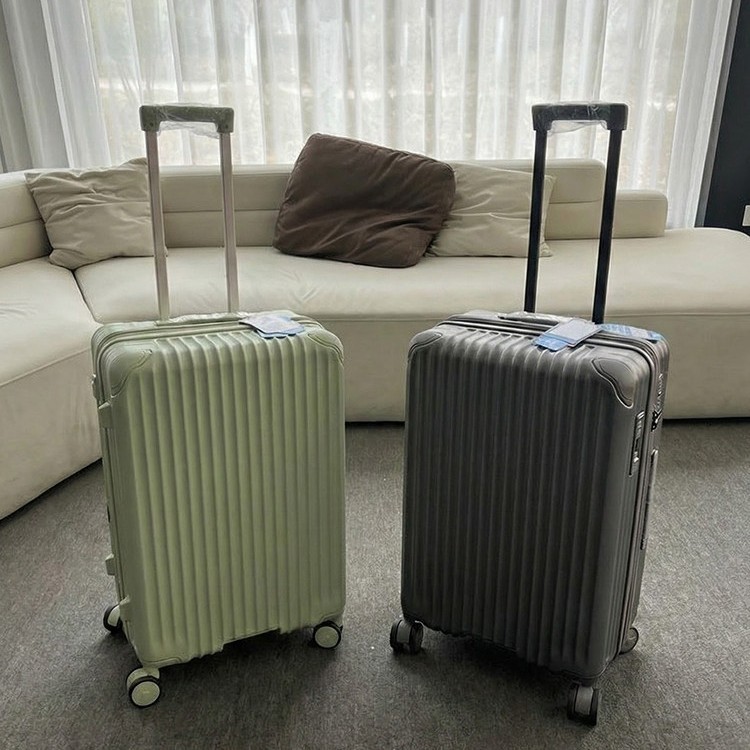 Large capacity brake wheel travel suitcase, export luggage, 20-inch carry-on suitcase, men's and women's leather suitcase, silent wheels, luggage expansion.