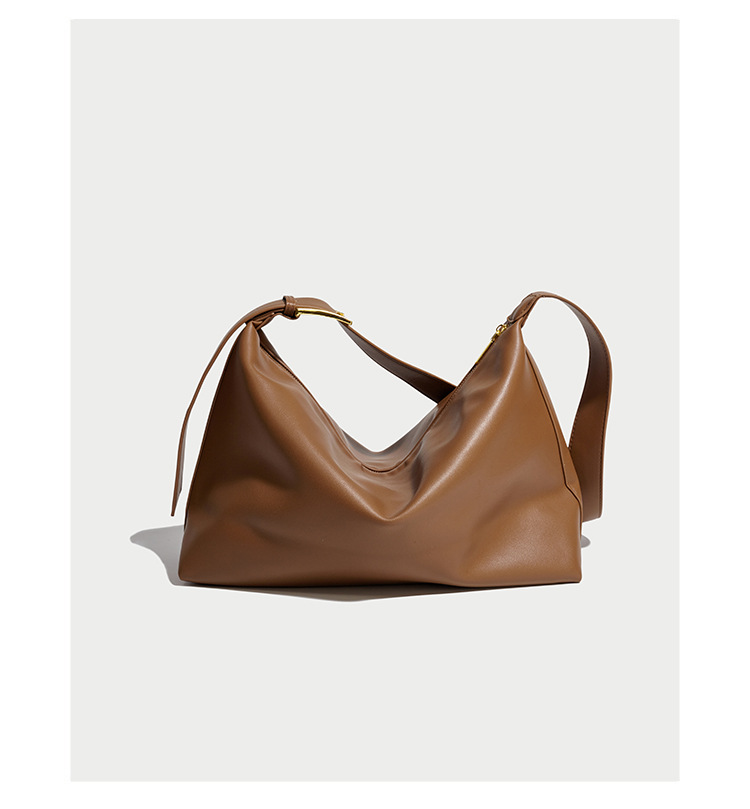 2024 Summer New Trendy Women's Capacity Casual Versatile Crossbody Soft Collapse Minimalist Style One Shoulder Large Bag_voghion.com