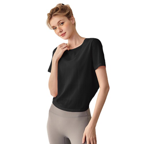  new summer breathable yoga fitness t-shirt beautiful back short-sleeved mesh training blouse running outdoor sports
