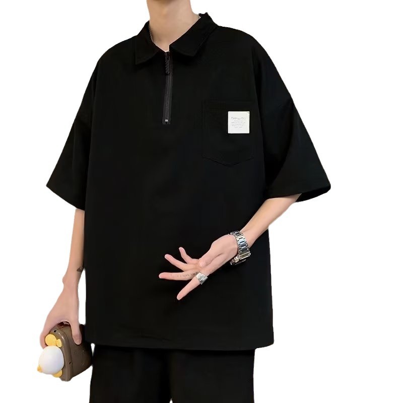 2024 traje de manga corta para hombre, manga de cinco puntos de verano, temperamento masculino, traje artístico casual, pantalones de cinco puntos, traje de todo fósforo, no se puede desmontar