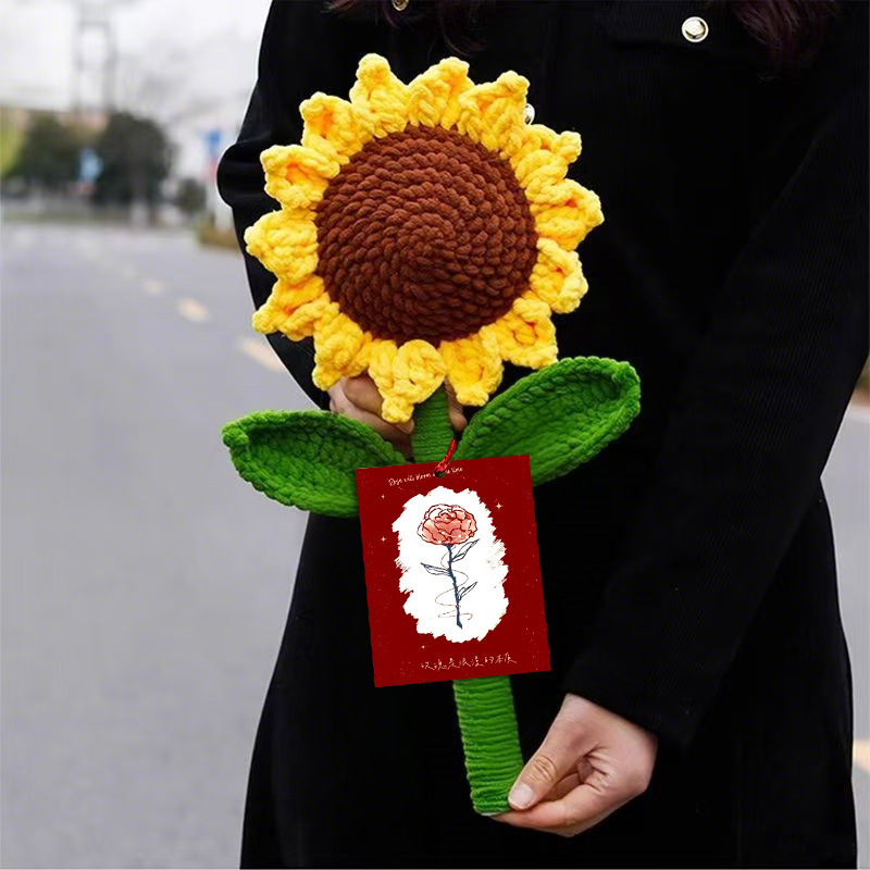 情人节礼物毛线编织花巨无霸玫瑰花束成品送女友闺蜜生日礼物2025|undefined