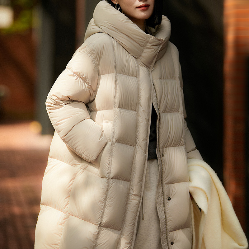 Winter Traveler's "Clear Sky Line" Large down Quilt 95% White Goose down Three-Proof Long down Jacket 2025 New Winter Women's Clothing