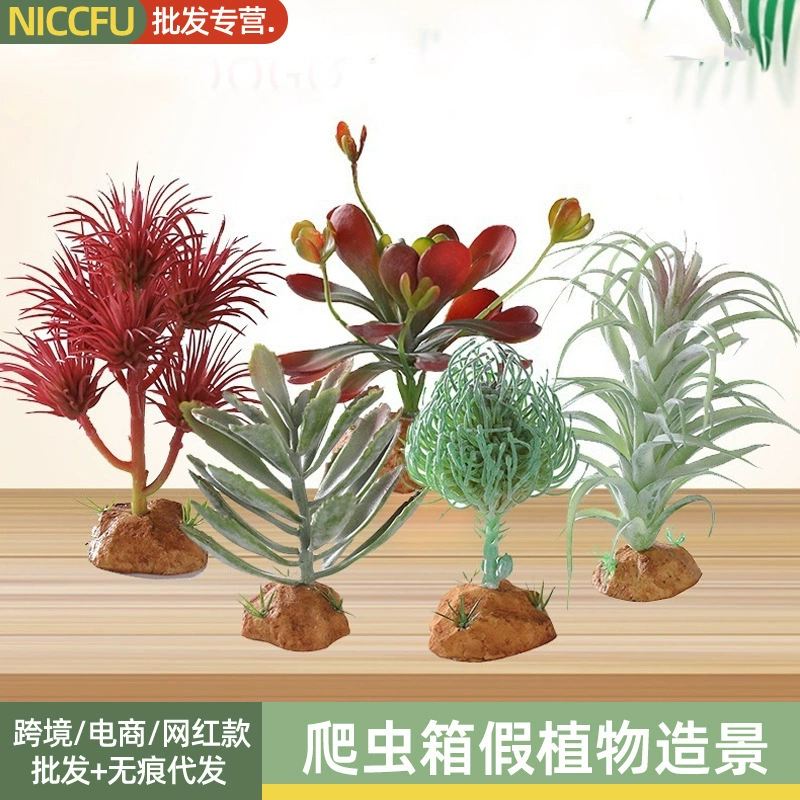 NC пустынные растения Моделирование суккулентные растения в горшках настольные поддельные растения Зеленая Черепаха коробка ящерица растение в горшке