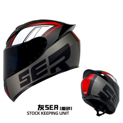 Motorcycle Safety Supplies — Aliexpress Cycling Helmet, Dropshipping - qk111-frosted-gray-sre-with-black-mirror-foreign-trade-version-s