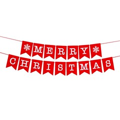 MERRY CHRISTMAS欧美圣诞节场地布置装饰纸质拉旗圣诞节快乐横幅