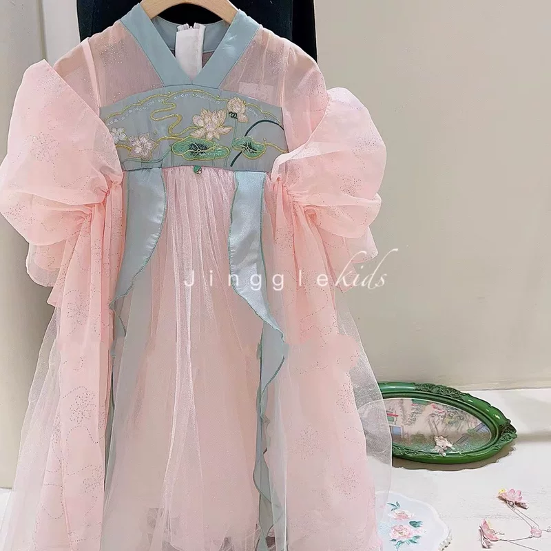 Летний Ханьфу, накидка, костюм, 24 года, с вышивкой