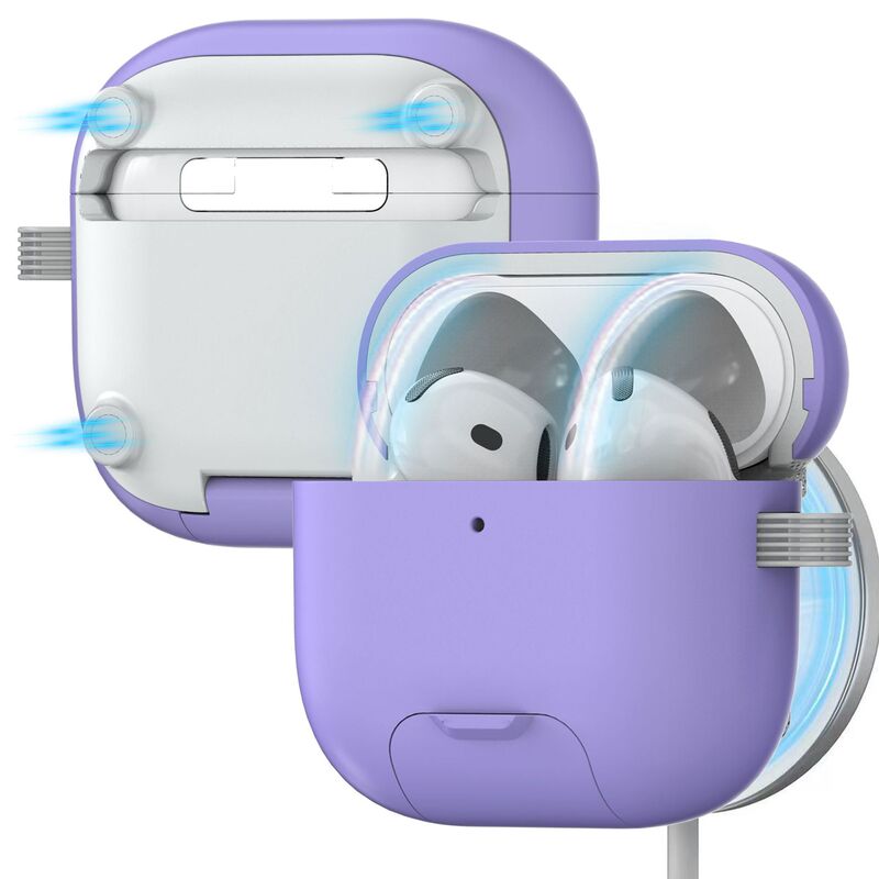 Suitable for Apple Airpodspro3 Bluetooth Headphone Protective Case with Stand, 3Rd/4Th Generation, with Magnetic Suction, Solid Color Headphone Case Suitable for Apple Airpodspro3 Bluetooth Headphone Protective Case with Stand, 3Rd/4Th Generation, with Magnetic Suction, Solid Color Headphone Case