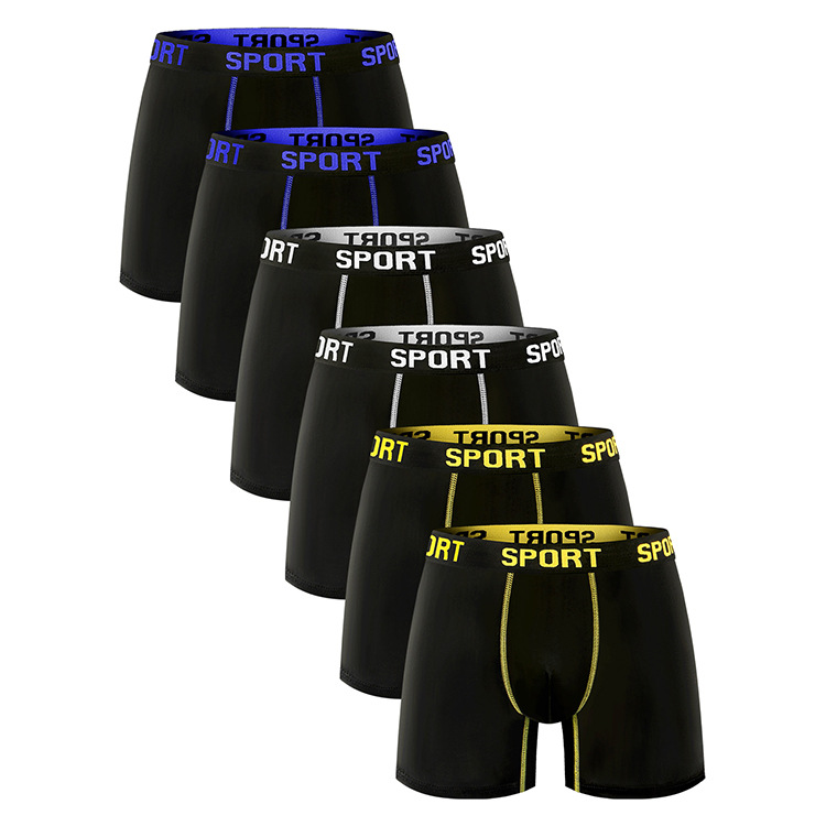 Xiyin Temu Amazon Cross-Border Popular Sport Men's Underwear Long Boxer Briefs Sports Boxer Shorts