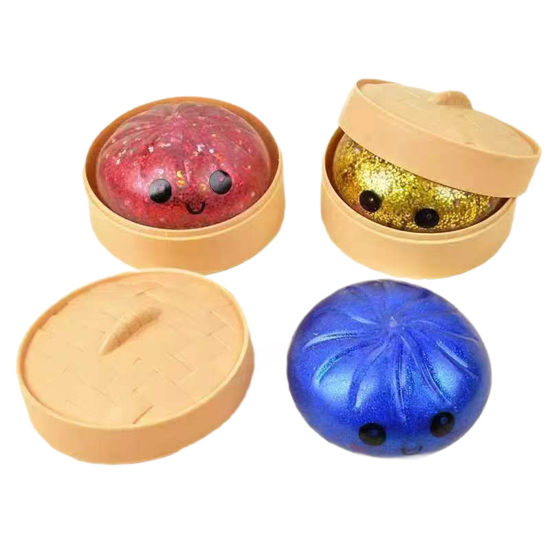 Simulación de vapor de cara sonriente colorida, bolos de bolos grandes, pellizco de bolos de bolos de malta, lindo rebote lento, 5.5C