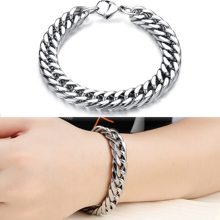 Titanium Steel Internet Celebrity Same Style Bracelet, Thick and Wide Flat Bracelet for Women and Men, Personalized Domineering Trendy Business Jewelry Bracelet Titanium Steel Internet Celebrity Same Style Bracelet, Thick and Wide Flat Bracelet for Women and Men, Personalized Domineering Trendy Business Jewelry Bracelet