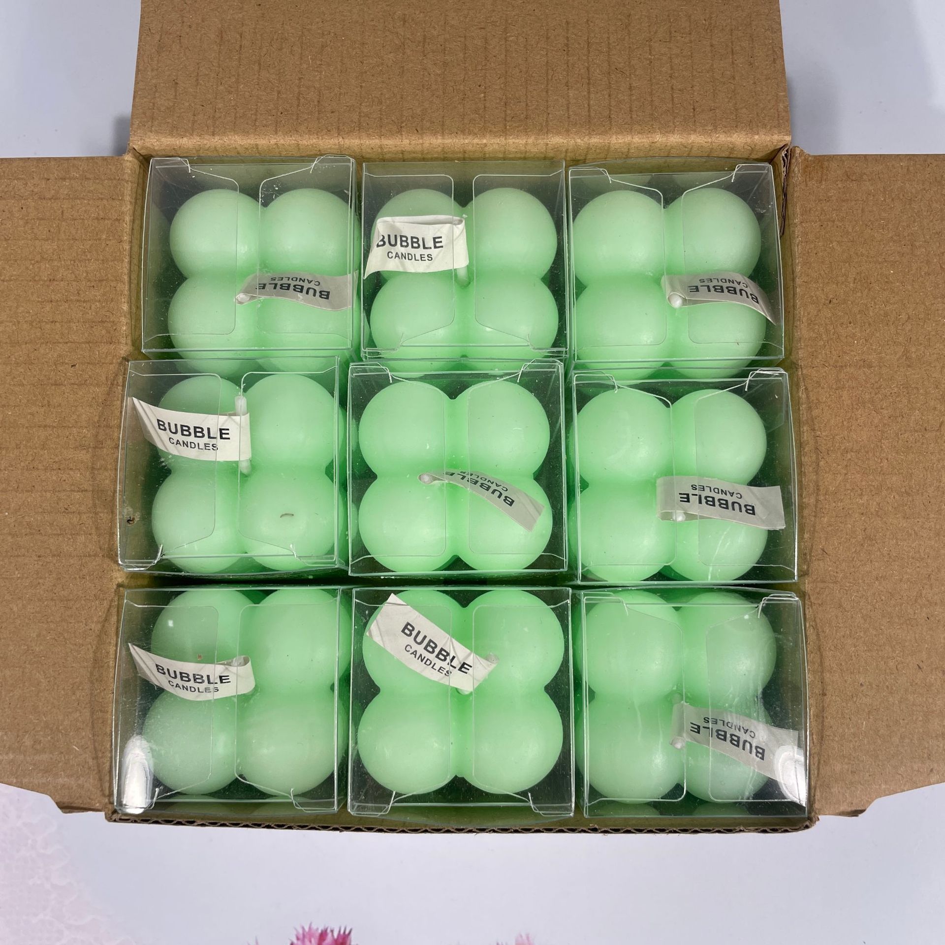 Cubo Rubik al por mayor creatividad casera hecha a mano adorable modelado burbuja fragancia pequeña vela regalo transfronterizo