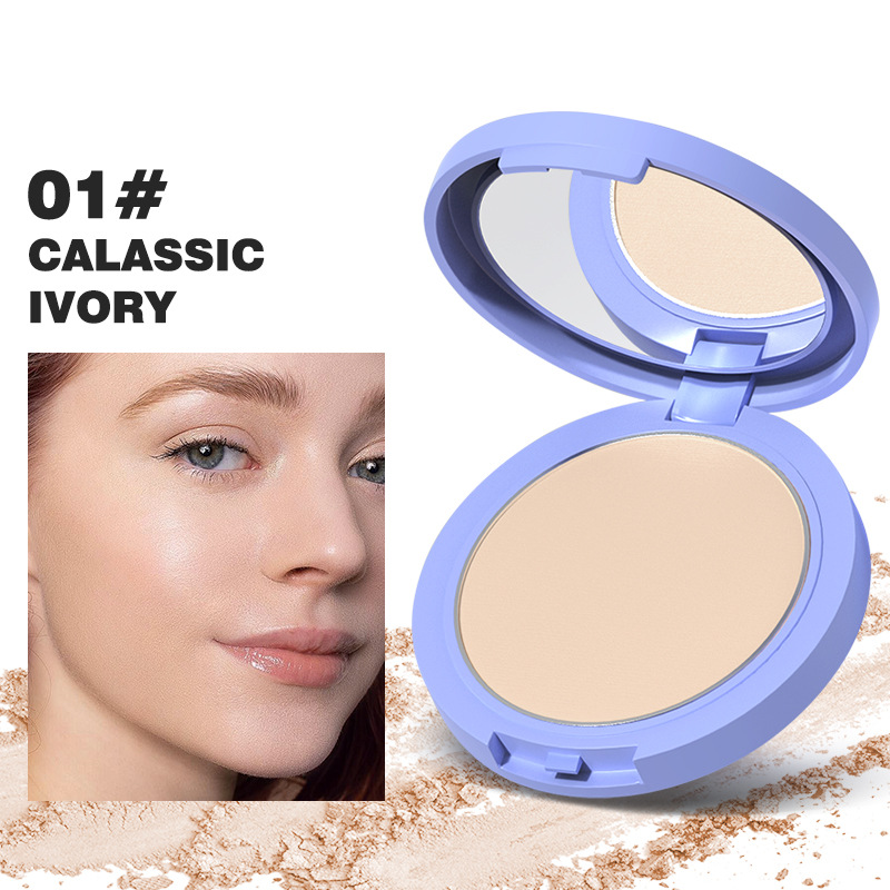 Polvo de maquillaje de color transfronterizo para ocultar / reparar la piel, polvo de control de aceite impermeable y anti-transpiración sin quitar el maquillaje, polvo de maquillaje de color permanente