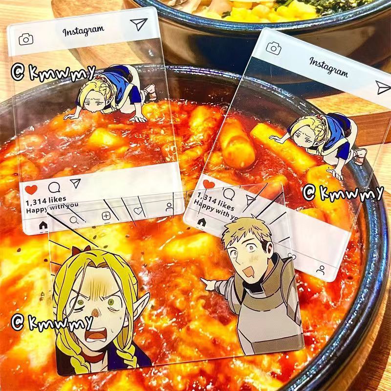 New Maze Rice Ma Lucy Homemade Dinner Cute Decorative High-value Acrylic Creative Penetration Card Photo Best Friend