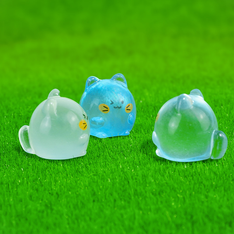 Adornos accesorios de joyería de gatito de color de bricolaje distribución nueva resina lindo gatito micro paisaje decoración de jardinería