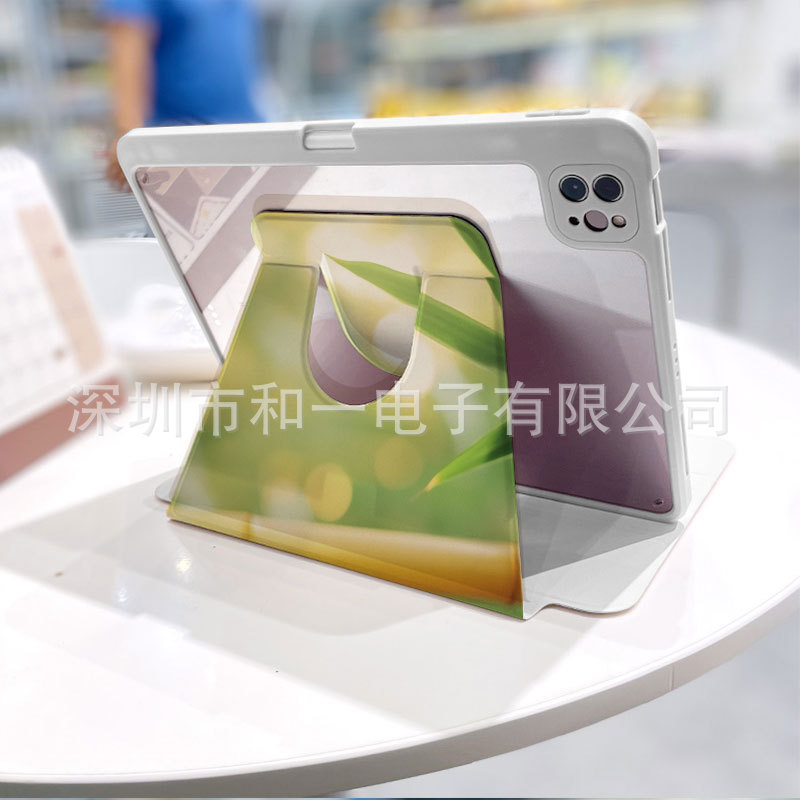 Apple iPadに適したペンスロット付きの絶妙なカスタマイズされた3つ折り360度回転タブレット保護ケース、スリープウェイクアップ付き|undefined