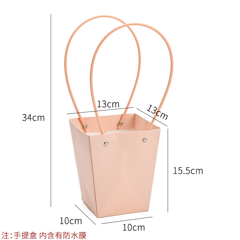 Bolso especial transfronterizo para flores, descuento al por mayor, bolsa trapezoidal de papel kraft impermeable, bolsa de embalaje de regalo, bolsa de ramo