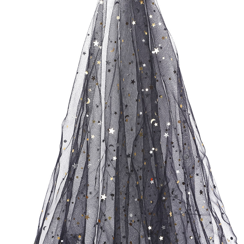 Nuevo 1.5m punzonado malla estrella y luna tela de malla hermosa tela de malla mano canasta de flores decoración dura y suave puede ser ajustada