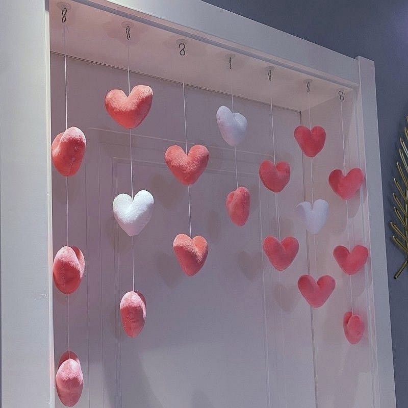 핑크와 화이트 하트 [18개 묶음 7개]